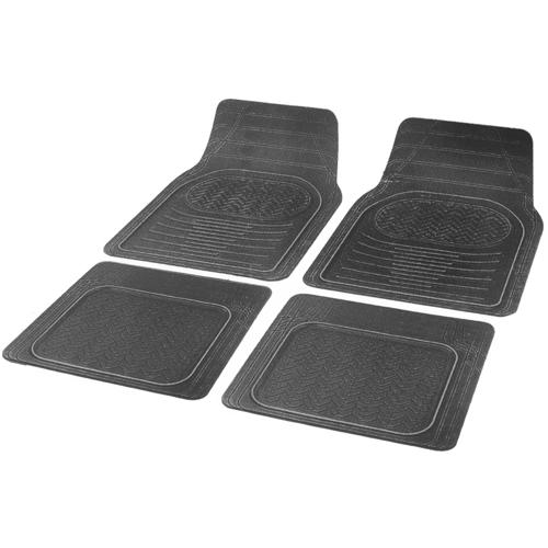 4-delige rubberen automattenset met antislip