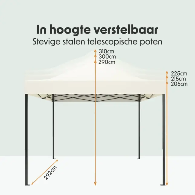 LifeGoods Partytent – 3x3 m - Easy-Up