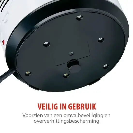 Bladloze ventilatorkachel 1500 W