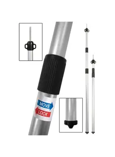 Bo-Camp Tarp-/Tentstok Telescopisch 93-230 cm