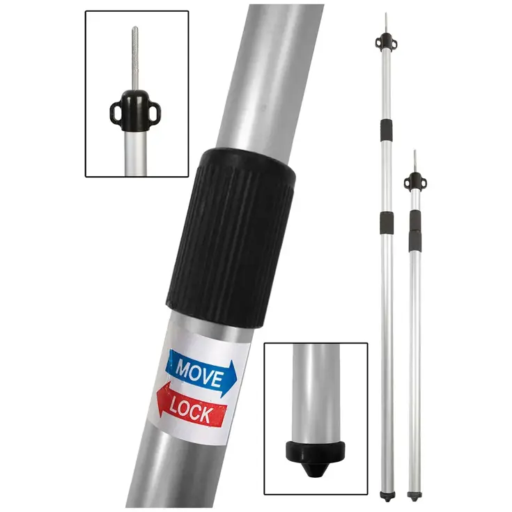 Bo-Camp Tarp-/Tentstok Telescopisch 93-230 cm