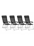 Campingstoel set 4 - inklapbaar grijs