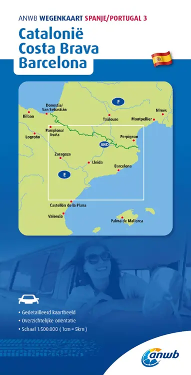 ANWB Wegenkaart Catalonië, Costa Brava