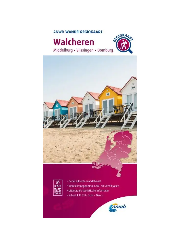 ANWB Wandelregiokaart Walcheren