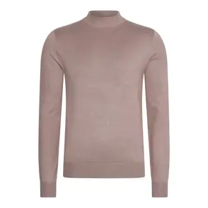 Heren Turtle Neck Trui Deep Taupe Mario Russo