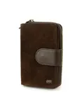Loet - Suede ritsportemonne - 6 pasjes