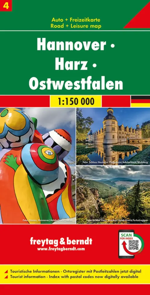 Wegenkaart Duitsland 04 - Hannover - Harz
