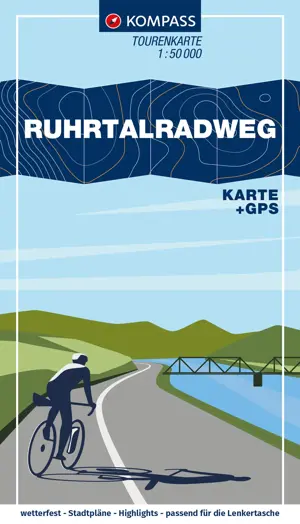 Fietskaart FTK 7013 Ruhrtalradweg