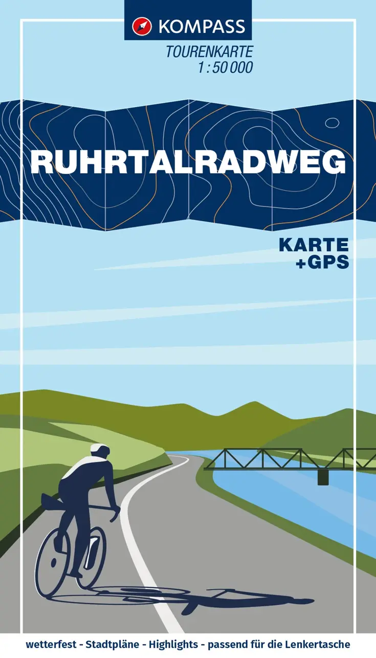 Fietskaart FTK 7013 Ruhrtalradweg