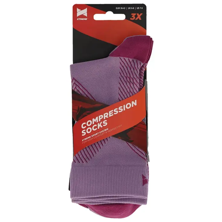 3 paar - Halfhoge Compressiesokken