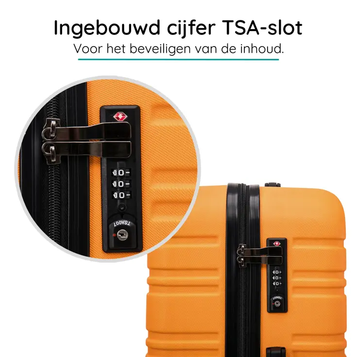 Kofferset S ABS 39L met TSA-slot en 360° wielen