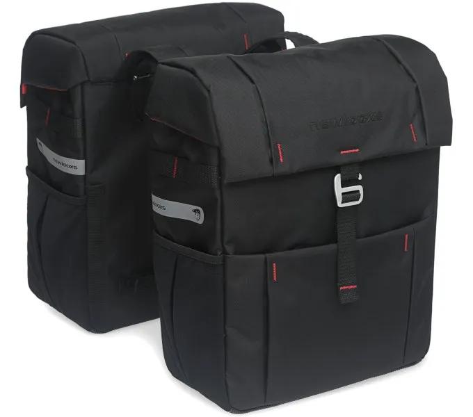 New Looxs  Dubbele Fietstas Vigo 37 Liter  Zwart main product image
