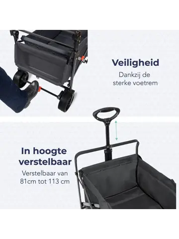 LifeGoods Bolderkar - Tot 120KG - 90L