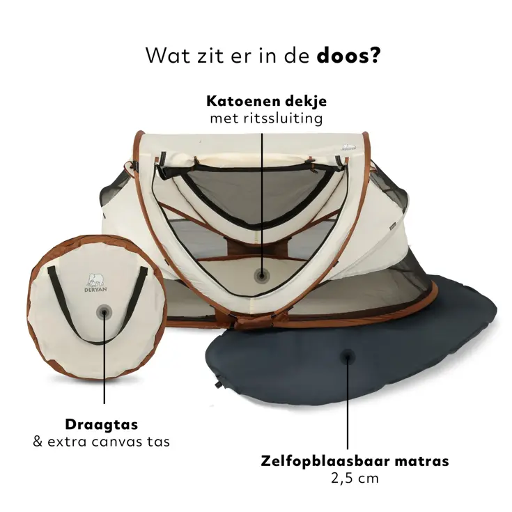 Peuter luxe campingbedje - Zelfopblaasbare matras