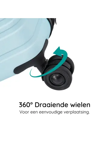Reiskoffer L ABS 95L met TSA-slot en 360° wielen