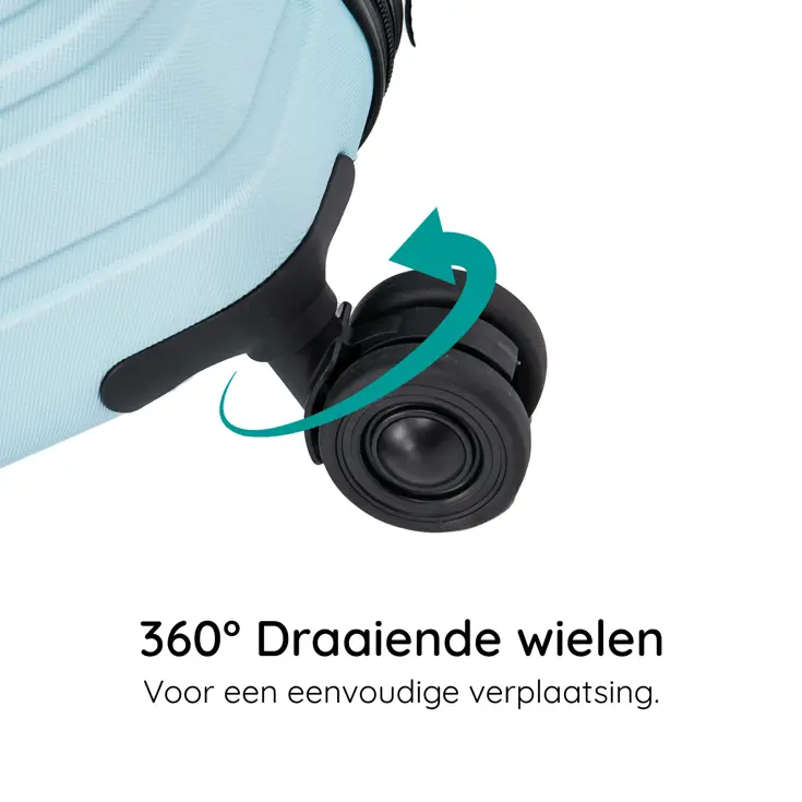 Reiskoffer L ABS 95L met TSA-slot en 360° wielen