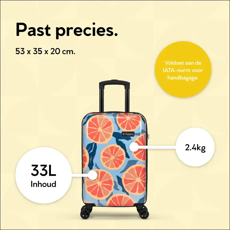 Handbagage Koffer met print - 55cm