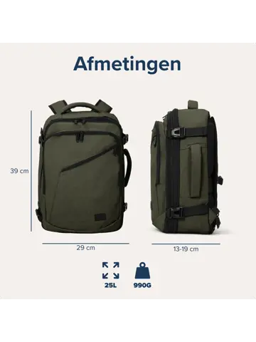 Reistas - Geschikt als Handbagage - 25L