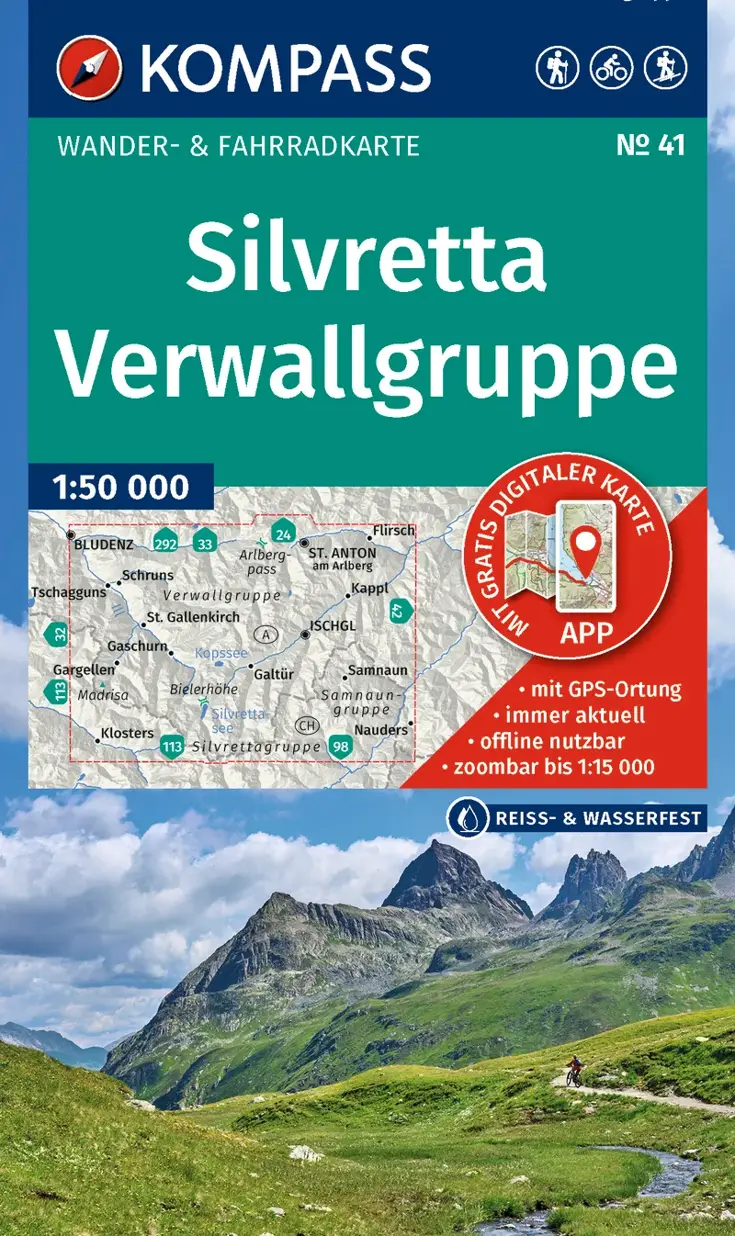 Wandelkaart WK41 Silvretta - Verwallgruppe