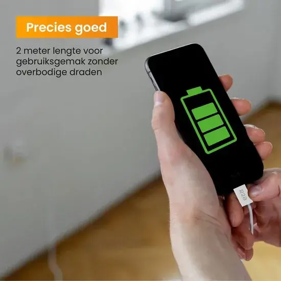 USB-A naar Lightning Kabel - 2 Meter