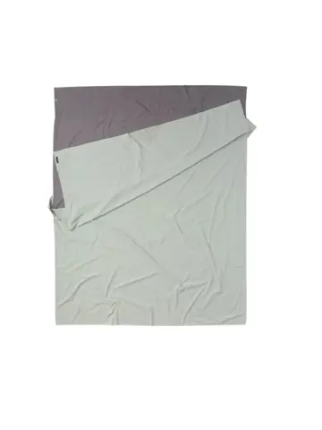 Cocoon Lakenzak Dubbel 100 % Katoen Grijs / Blauw