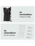 Partytent met Zijwanden – 3x3 m – Donkergrijs