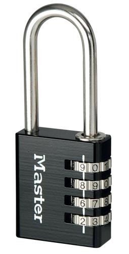 Cijferslot met lange beugel - 40mm - Aluminium