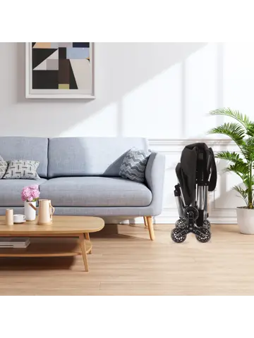 40L boodschappentrolley met trapwielen