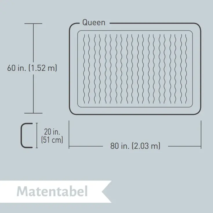 Luchtbed - Bestway - 2P - 152x203 cm + pomp