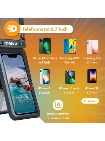 Drivv Waterdicht Telefoonhoesje 2in1 - 2stuks