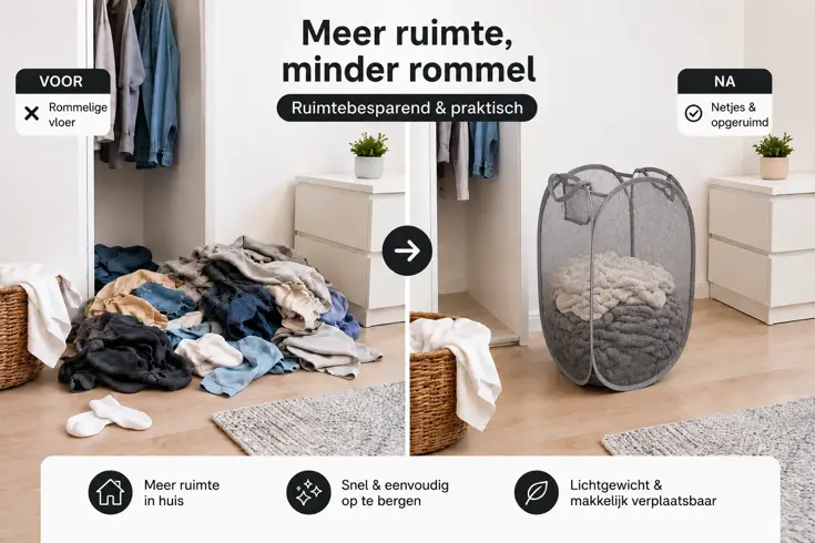 Opvouwbare Wasmand 64 Liter - Opbergmand