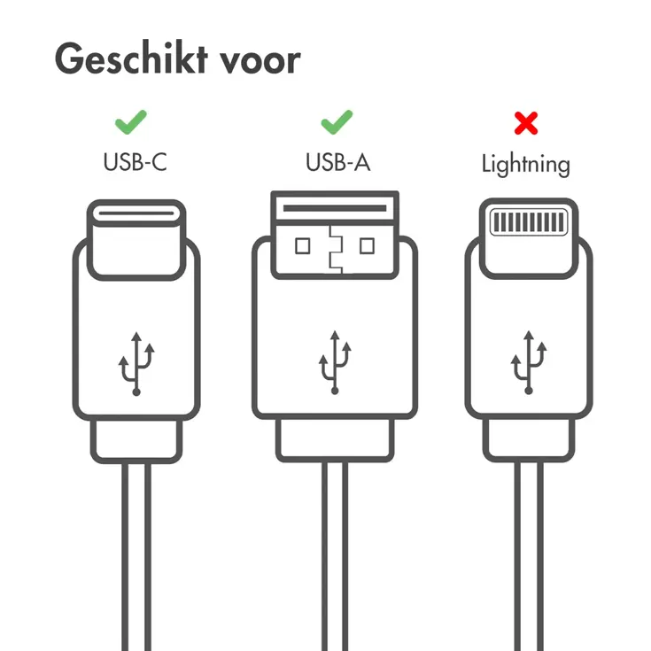 USB-C naar USB A kabel - 1 meter