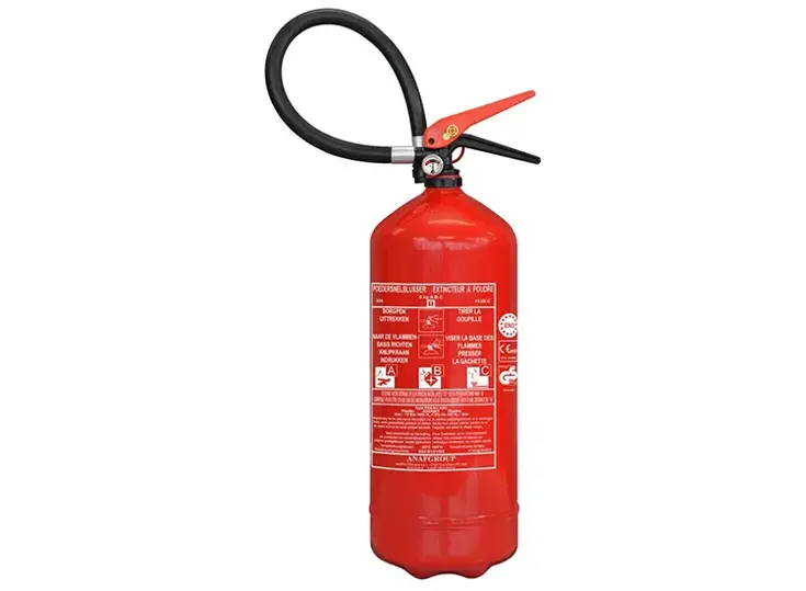 Poederblusser - 6 kg - Brandklassen A, B en C
