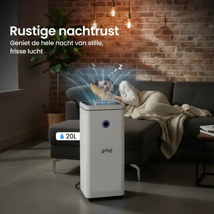 Luchtontvochtiger met App - 20L Per Dag - Wit