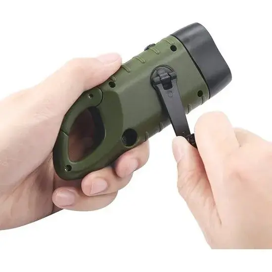 Zaklamp- Solar & Hand Crank - 3 LED