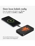 KNVB Powerbank 10.000 mAh met geïntegreerde kabels