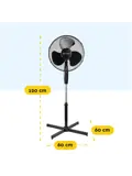 Statiefventilator 40 cm – verstelbaar – 3 standen