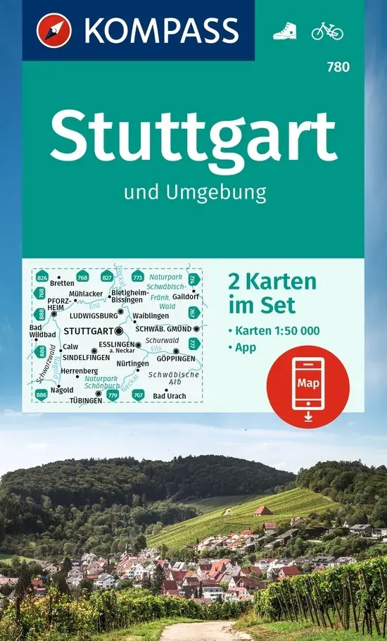 Wandelkaart WK780 Stuttgart und Umgebung