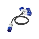 CEE 3-weg splitter 16A 150cm 3x2,5mm²