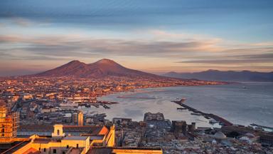 Sunset over Naples, Campania, Italy