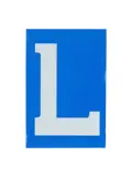 Statische sticker 'L' voor lesvoertuigen 10x15cm