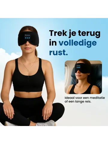 Slaapmasker Bluetooth - Zwart - PurelyGoods