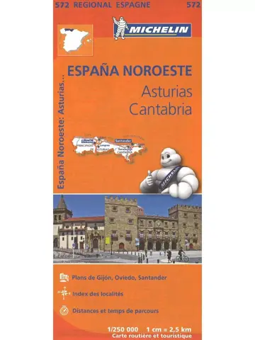 Michelin wegenkaart Regional 572 Spanje noord-west