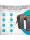 Solar Powerbank - 20.000mAh - 15W Draadloos