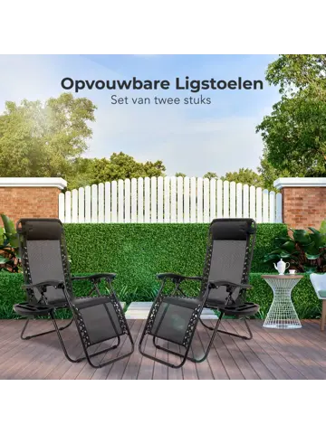 LifeGoods Opvouwbare Tuinstoelen
