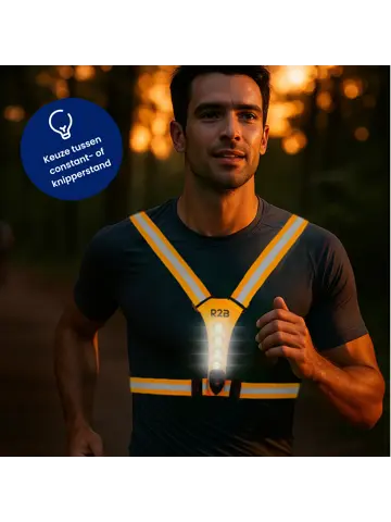 Hardloopvest met verlichting oplaadbaar