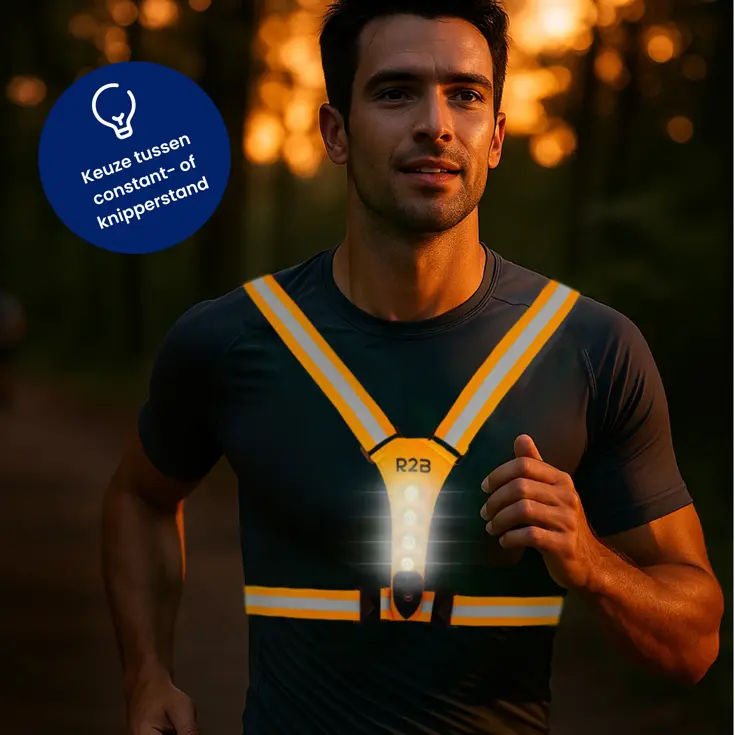 Hardloopvest met verlichting oplaadbaar