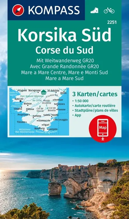 Wandelkaart WK2251 Corsica Zuid