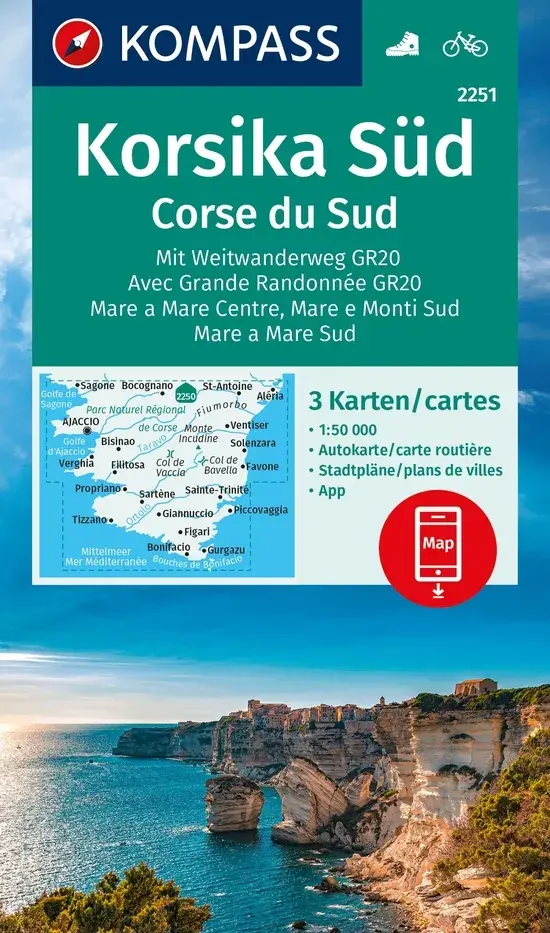 Wandelkaart WK2251 Corsica Zuid