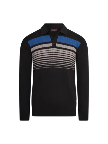 Heren L/S Knit Polo